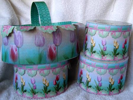 Tulip Bouquet Large Gift Basket & Boxes by Margaret McCartney