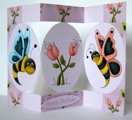 Butter Bees Tri Shutter by Margaret McCartney