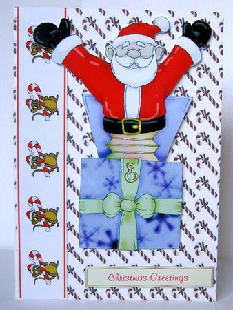 Santa in a Box Doodles Large Image by Margaret McCartney