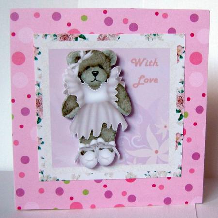 Shabby Ballerina Bear in Pink by Margaret McCartney