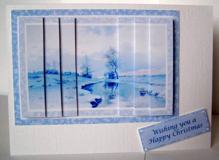 Lilac Winter Scene Side Stacker by Margaret McCartney