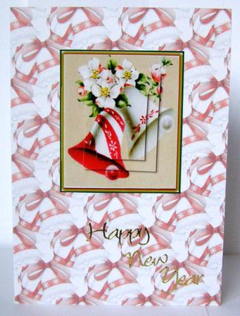 Red & White Christmas Bells Vellum by Margaret McCartney