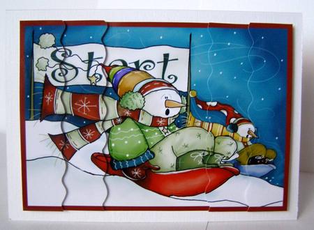 Sledge Race Wavey Edge Side Stacker by Margaret McCartney