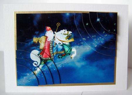 Santa on Horse Corner Pyrimage by Margaret McCartney