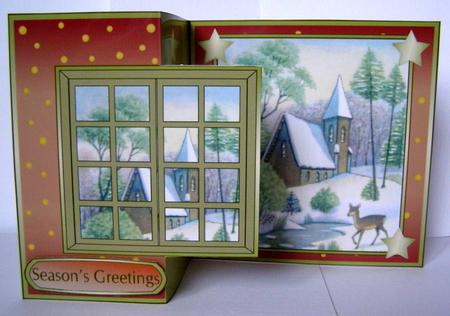 Christmas Scene and Window Fold Back by Margaret McCartney