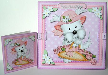 3D Westie Dog's Basket Animated Moveable Wobble Head Kit by Margaret McCartney