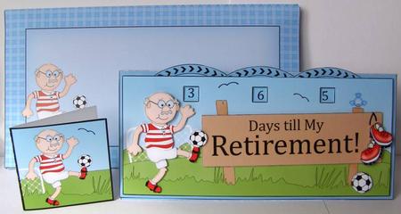 3D Football Bert Sleeps Till Retirement Countdown Moveable by Margaret McCartney