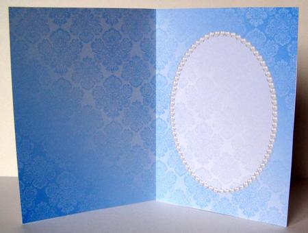 Powder Blue Damask Insert by Margaret McCartney