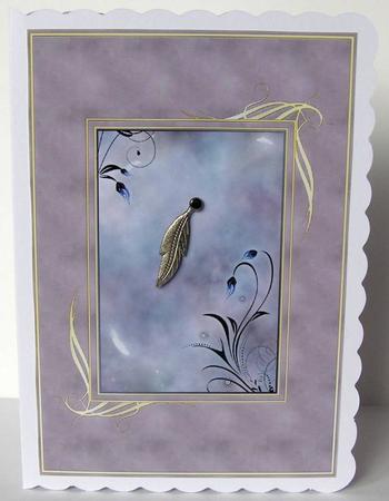 Framed Fantasy Background in Muted Lilac by Margaret McCartney