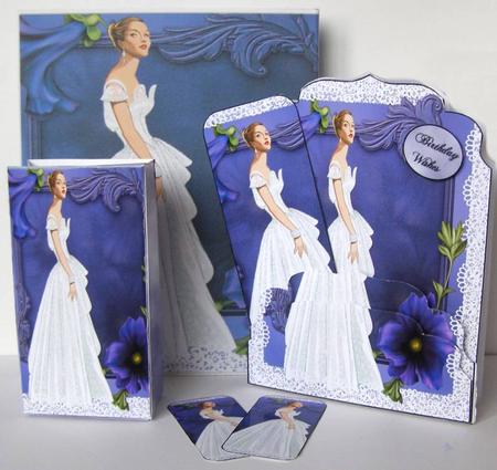 Lady in White Shaped Card Kit by Margaret McCartney