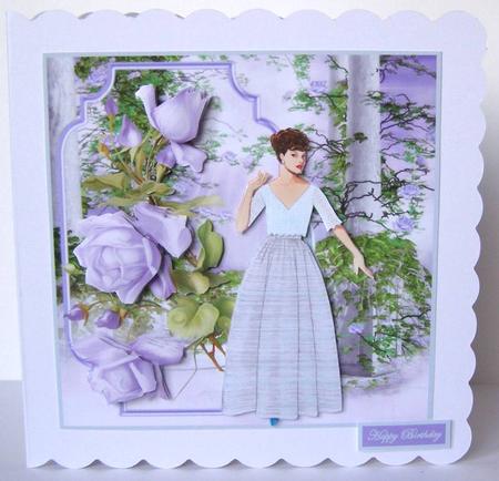 Summer Rose and Vintage Lady Decoupage by Margaret McCartney
