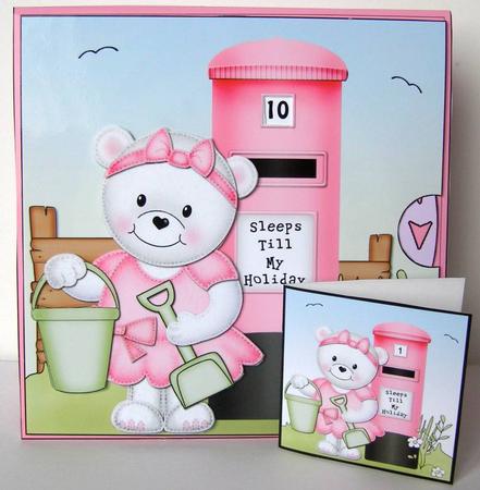 3D Teddy Tess Sleeps Till My Holiday Countdown Moveable by Margaret McCartney