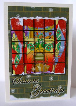 Xmas Window Scene by Margaret McCartney