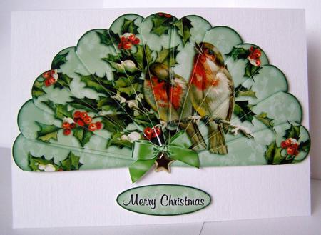 Christmas Holiday Birds - Fan Sheet by Margaret McCartney