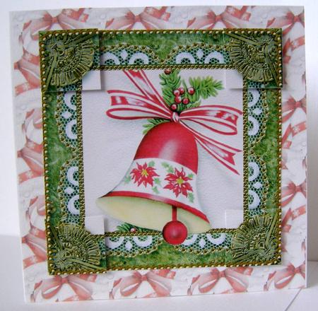 Christmas Bells 2 Vintage Lace 8inch Picture Sheet by Margaret McCartney