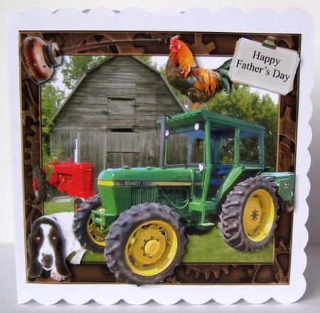 Farm Family Card Topper and Decoupage by Margaret McCartney