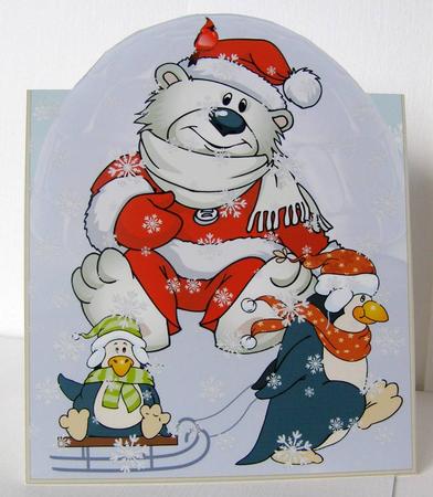 Over the Edge Igloo Quick Christmas Card by Margaret McCartney