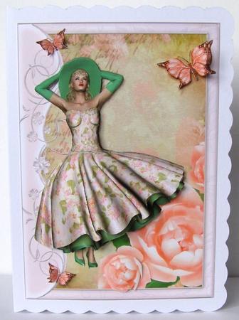 1950's Rose Beauty Decoupage by Margaret McCartney
