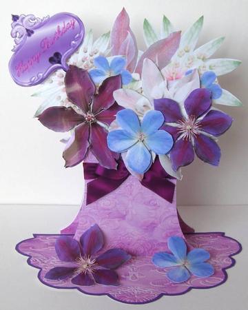 Everlasting Bouquet Easel - Clematis by Margaret McCartney