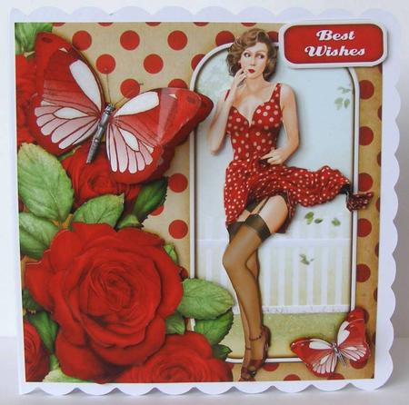 1950's Pin Up Girl Eva Grace Mini Kit (red) by Margaret McCartney