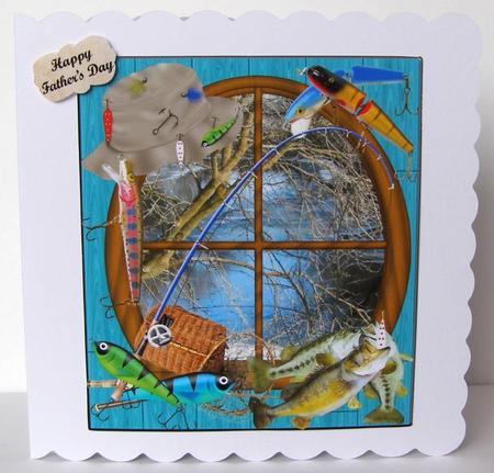Fishing Permit Quick & Easy Card Topper & Insert by Margaret McCartney