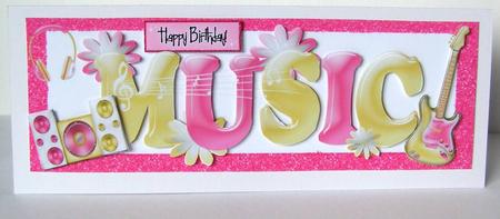 Music Just Rocks, Pink Guitar and Beatbox Dl by Margaret McCartney
