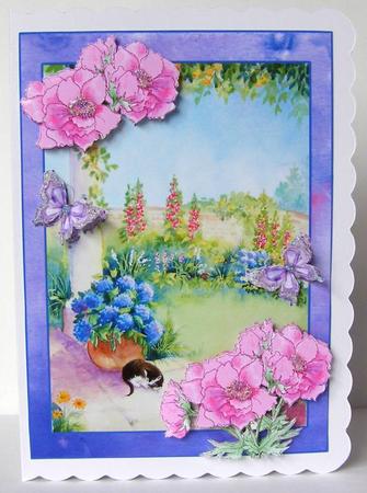 A4 English Country Garden with Anemones Mini Kit by Margaret McCartney