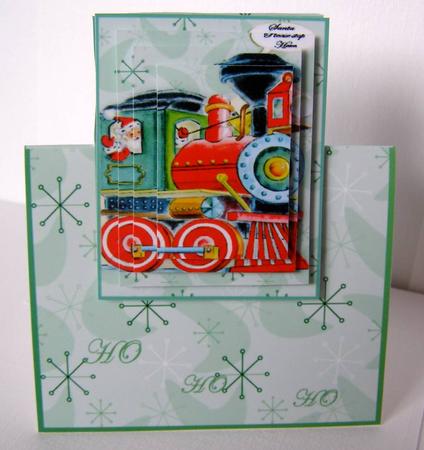 Santa Train Over the Edge by Margaret McCartney