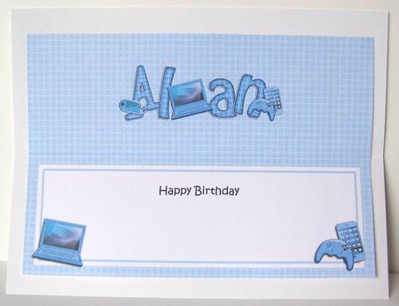 Birthday Alan Large Dl Matching Large Dl Insert by Margaret McCartney