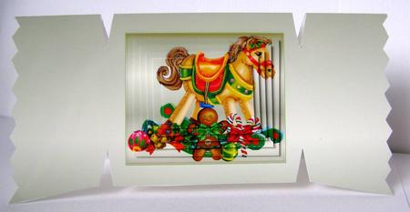 Rocking Horse Cracker Card by Margaret McCartney