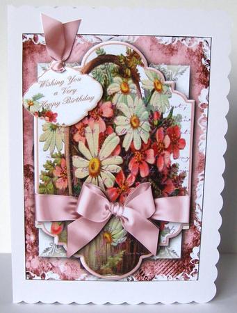 Victorian Flower Collection - Basket Full of Daisies by Margaret McCartney