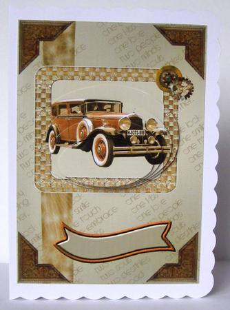 Vintage Car Card Front by Margaret McCartney