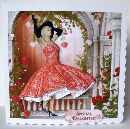 1950's Beautiful Rose Lady Mini Kit by Margaret McCartney