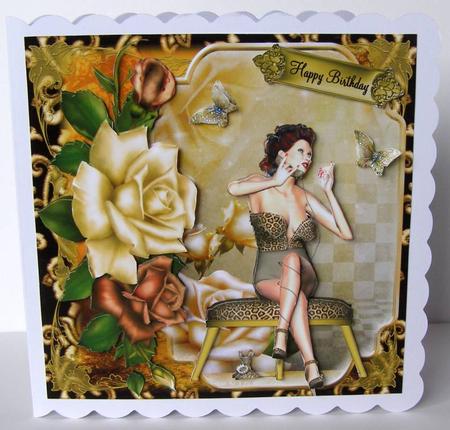 1950's Pin Up Telephone Girl by Margaret McCartney