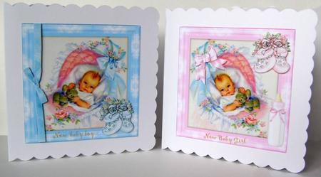 Toppers New Baby Boy & Girl Vintage by Margaret McCartney