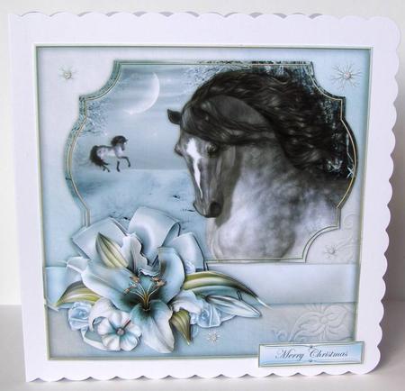 Christmas Horses 8x8 Mini Kit by Margaret McCartney