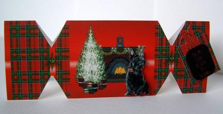 Scottish Tartan Cracker with Scotty Dog by Margaret McCartney