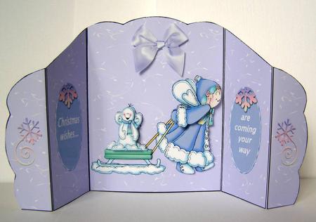 Snowgirls Lilac Xmas by Margaret McCartney