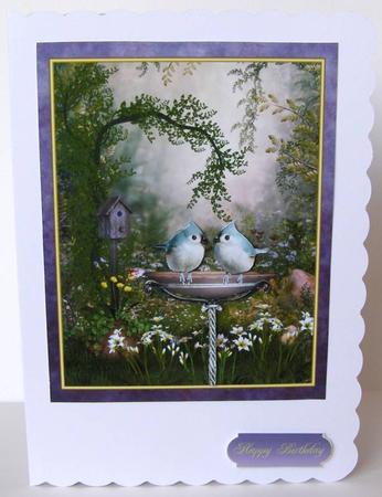 'two Friends Talking' Card Topper by Margaret McCartney