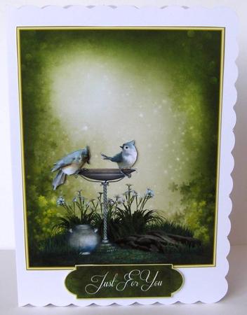 'two Little Birds' Card Topper by Margaret McCartney