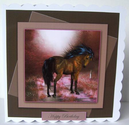Beautiful Horse Card Topper 5 by Margaret McCartney