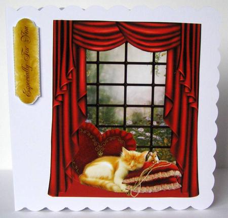 Sweet Friends Sleeping Card Topper by Margaret McCartney