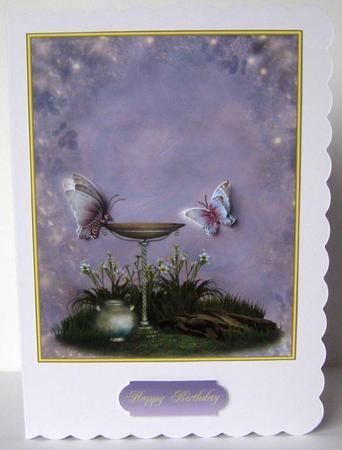 Night Time Butterflies Card Topper by Margaret McCartney