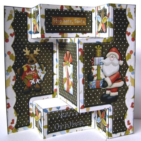 Believe in Santa Tri Fold Shutter Card by Margaret McCartney