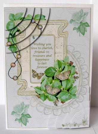 Butterflies and Foliage Rounded Corner Stacker by Margaret McCartney