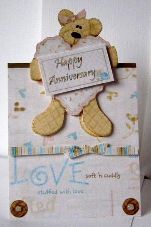 A Beary Special Love Wife Over the Edge Card by Margaret McCartney