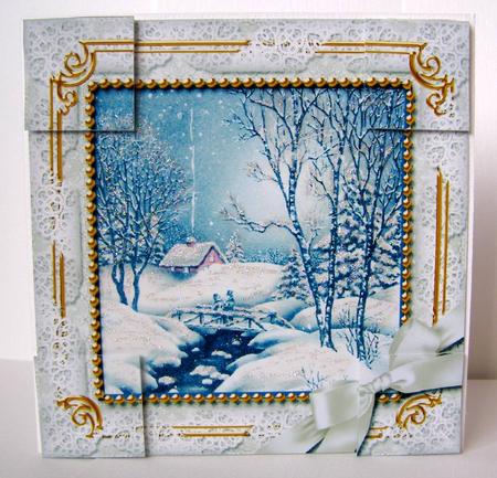 Blue Winter Walk 8inch Picture Sheet by Margaret McCartney
