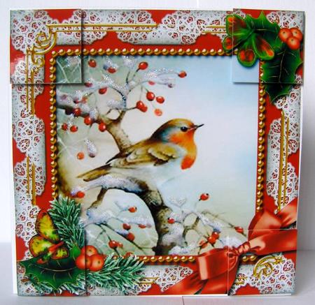 Robin 1 Holly 8inch Picture Sheet by Margaret McCartney