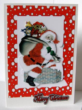 Santa Going Down the Chimney by Margaret McCartney