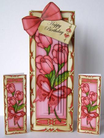 3D Offset Dl Roses Pyramage Mini Kit by Margaret McCartney